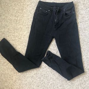All saints stilt fit jet black jeans, sz30